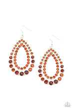 Load image into Gallery viewer, paparazzi-accessories-glacial-glaze-brown-earrings
