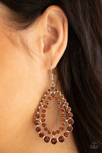 Load image into Gallery viewer, Glacial Glaze - Brown Earrings - Paprazzi Jewelry

