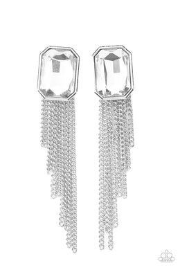 paparazzi-accessories-save-for-a-reigny-day-white-post earrings