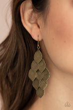 Load image into Gallery viewer, Loud and Leafy - Brass Earrings - Paparazzi Jewelry
