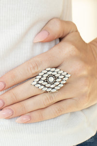 Incandescently Irresistible - White Ring - Paparazzi Jewelry