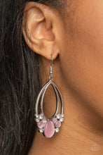 Load image into Gallery viewer, Look Into My Crystal Ball - Pink Earrings - Paprazzi Jewelry
