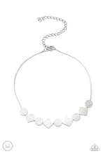 Load image into Gallery viewer, paparazzi-accessories-dont-get-bent-out-of-shape-silver-necklace
