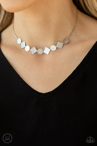 Dont Get Bent Out Of Shape - Silver Necklace - Paparazzi Jewelry