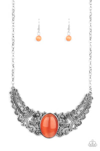 paparazzi-accessories-celestial-eden-orange-necklace