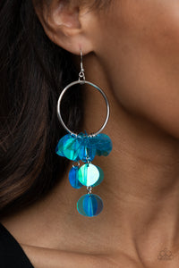 Holographic Hype - Blue Earrings - Paparazzi Jewelry