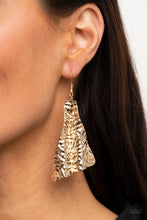 Load image into Gallery viewer, How FLARE You! - Gold Earrings - Paprazzi Jewelry
