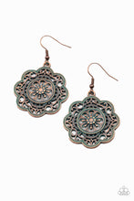 Load image into Gallery viewer, paparazzi-accessories-western-mandalas-copper-earrings
