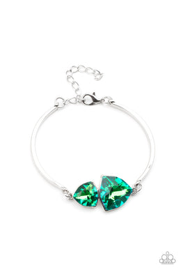 paparazzi-accessories-deep-space-shimmer-green-bracelet