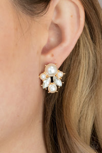 Royal Reverie - Gold Post Earrings - Paparazzi Jewelry