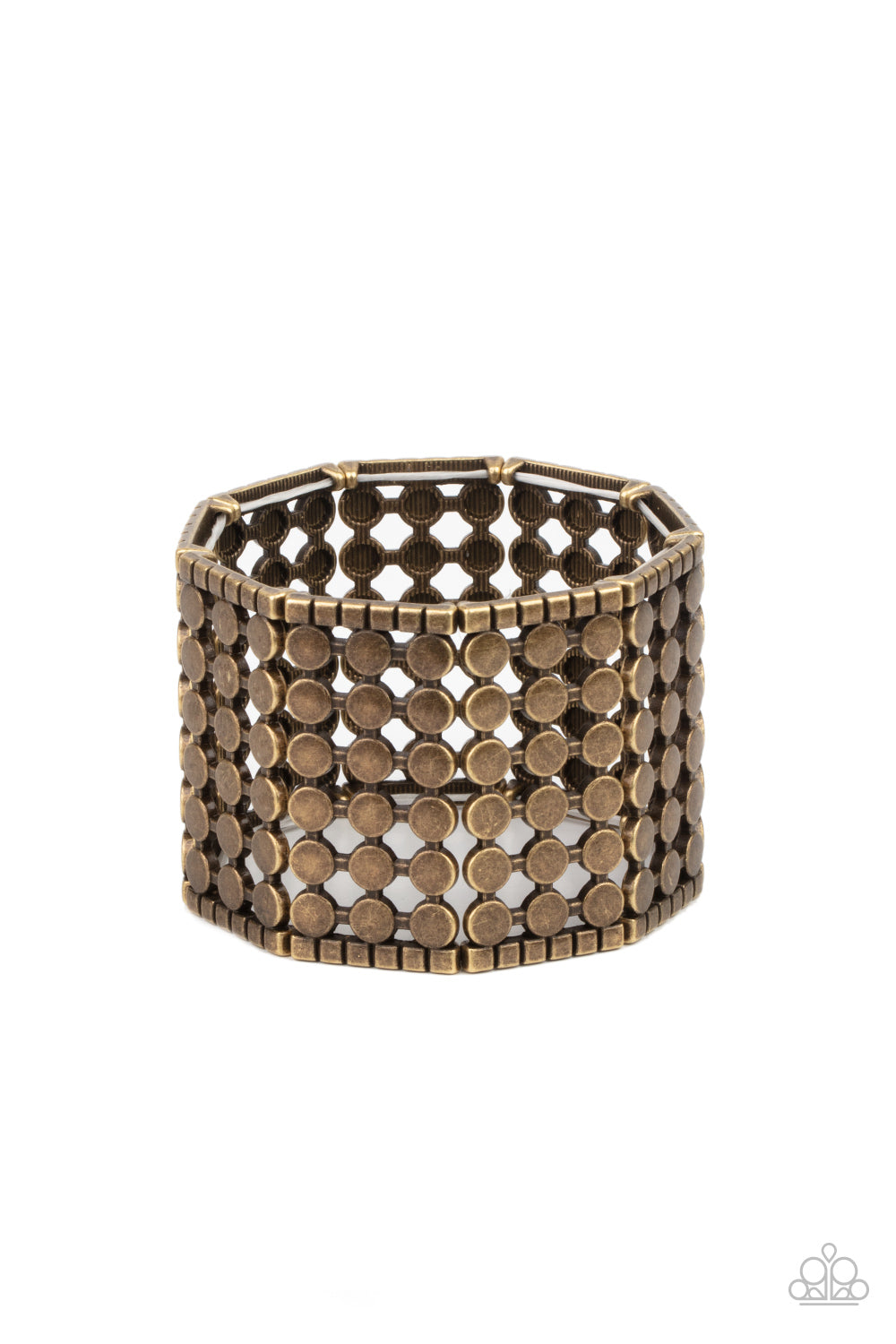 paparazzi-accessories-cool-and-connected-brass-bracelet