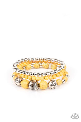 paparazzi-accessories-desert-blossom-yellow-bracelet