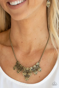 Rustic Smolder - Brass Necklace - Paparazzi Jewelry