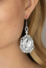 Load image into Gallery viewer, Royal Recognition - White Earrings - Paparazzi Jewelry
