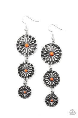paparazzi-accessories-festively-floral-orange-earrings