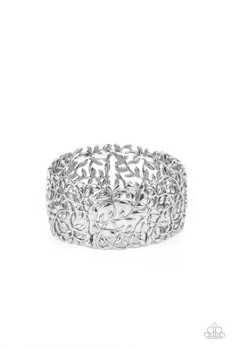 paparazzi-accessories-verdantly-vintage-silver-bracelet