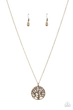 Load image into Gallery viewer, paparazzi-accessories-save-the-money-trees-brass-necklace
