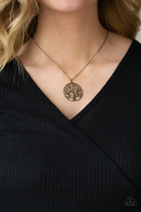 Save The MONEY Trees - Brass Necklace - Paparazzi Jewelry