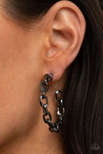 Load image into Gallery viewer, Stronger Together - Black Earrings - Paparazzi Jewelry
