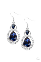 Load image into Gallery viewer, paparazzi-accessories-double-the-drama-blue-earrings

