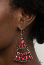 Load image into Gallery viewer, Desert Fiesta - Red Earrings - Paparazzi Jewelry
