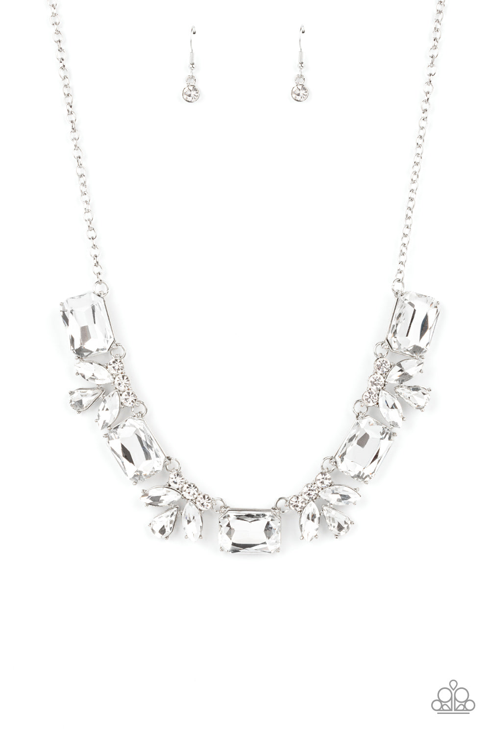 paparazzi-accessories-long-live-sparkle-white-necklace