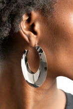 Load image into Gallery viewer, Going OVAL-board - Silver Earrings - Paparazzi Jewelry
