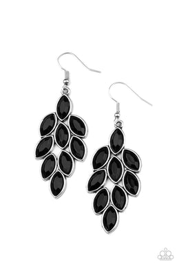 paparazzi-accessories-flamboyant-foliage-black-earrings