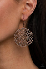 Load image into Gallery viewer, Metallic Mosaic - Copper Earrings - Paparazzi Jewelry
