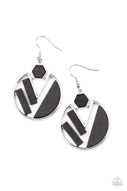paparazzi-accessories-petrified-posh-black-earrings