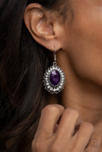 Load image into Gallery viewer, Glacial Gardens - Purple Earrings - Paparazzi Jewelry

