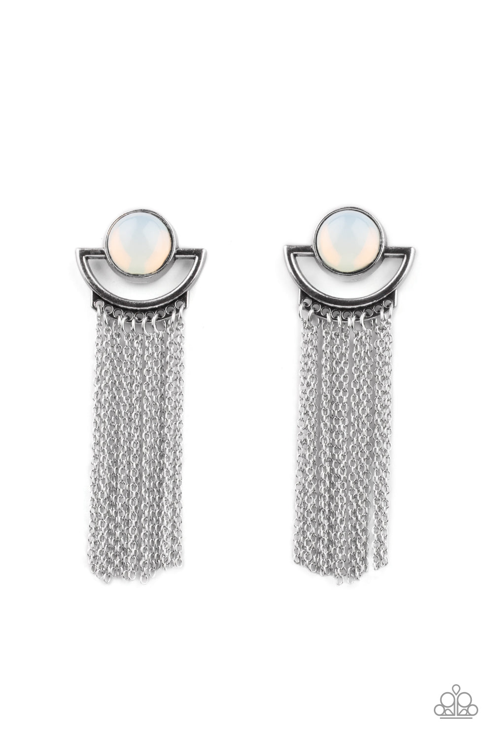 paparazzi-accessories-opal-oracle-white-post earrings
