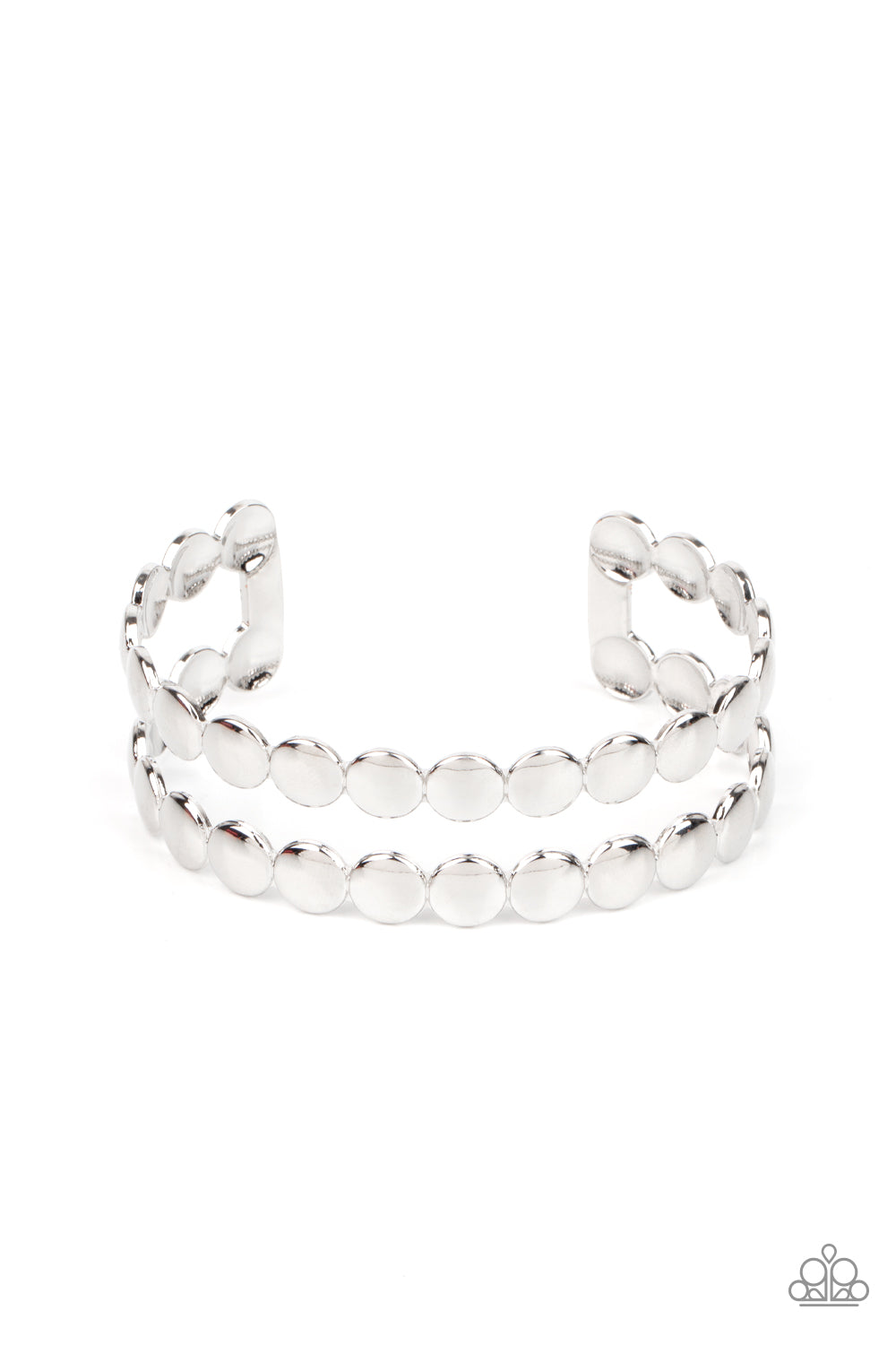 paparazzi-accessories-on-the-spot-shimmer-silver-bracelet