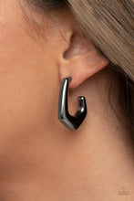 Load image into Gallery viewer, On The Hook - Black Earrings - Paparazzi Jewelry
