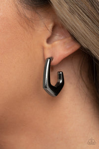 On The Hook - Black Earrings - Paparazzi Jewelry