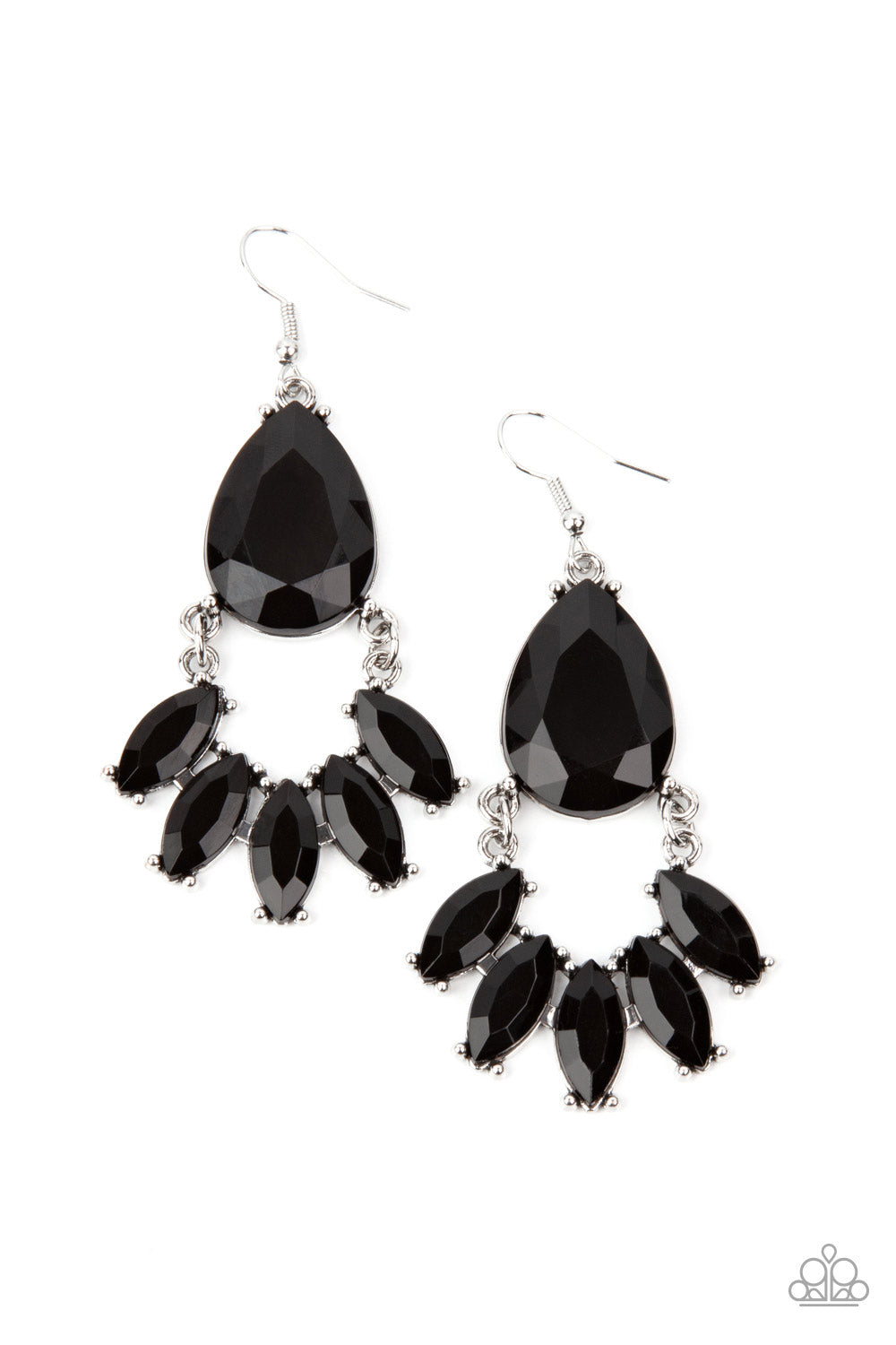 paparazzi-accessories-powerhouse-call-black-earrings