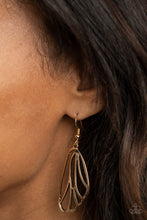 Load image into Gallery viewer, Turn Into A Butterfly - Gold Earrings - Paparazzi Jewelry
