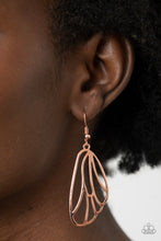 Load image into Gallery viewer, Turn Into A Butterfly - Copper Earrings - Paparazzi Jewelry
