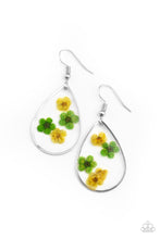 Load image into Gallery viewer, paparazzi-accessories-perennial-prairie-yellow-earrings
