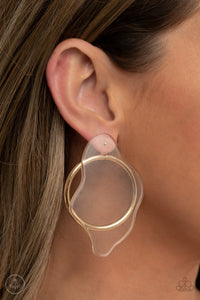 Clear The Way! - Gold Post Earrings - Paparazzi Jewelry