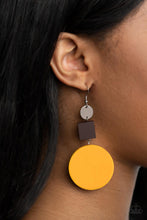 Load image into Gallery viewer, Modern Materials - Yellow Earrings - Paparazzi Jewelry
