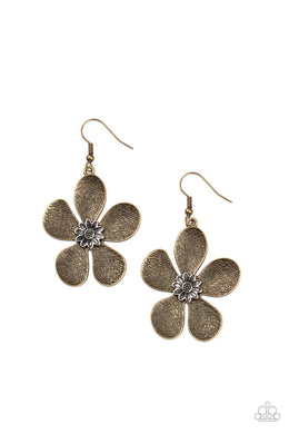 paparazzi-accessories-fresh-florals-brass-earrings