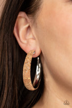 Load image into Gallery viewer, A CORK In The Road - Silver Earrings - Paparazzi Jewelry
