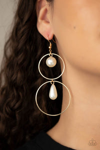 Cultured in Couture - Gold Earrings - Paparazzi Jewelry