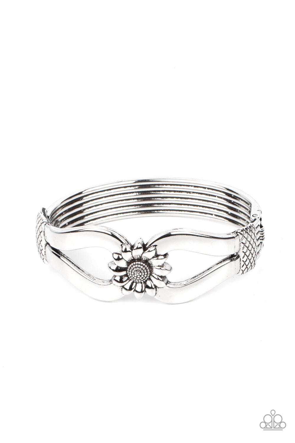 paparazzi-accessories-let-a-hundred-sunflowers-bloom-silver-bracelet