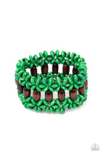 Load image into Gallery viewer, paparazzi-accessories-bali-beach-retreat-green-bracelet
