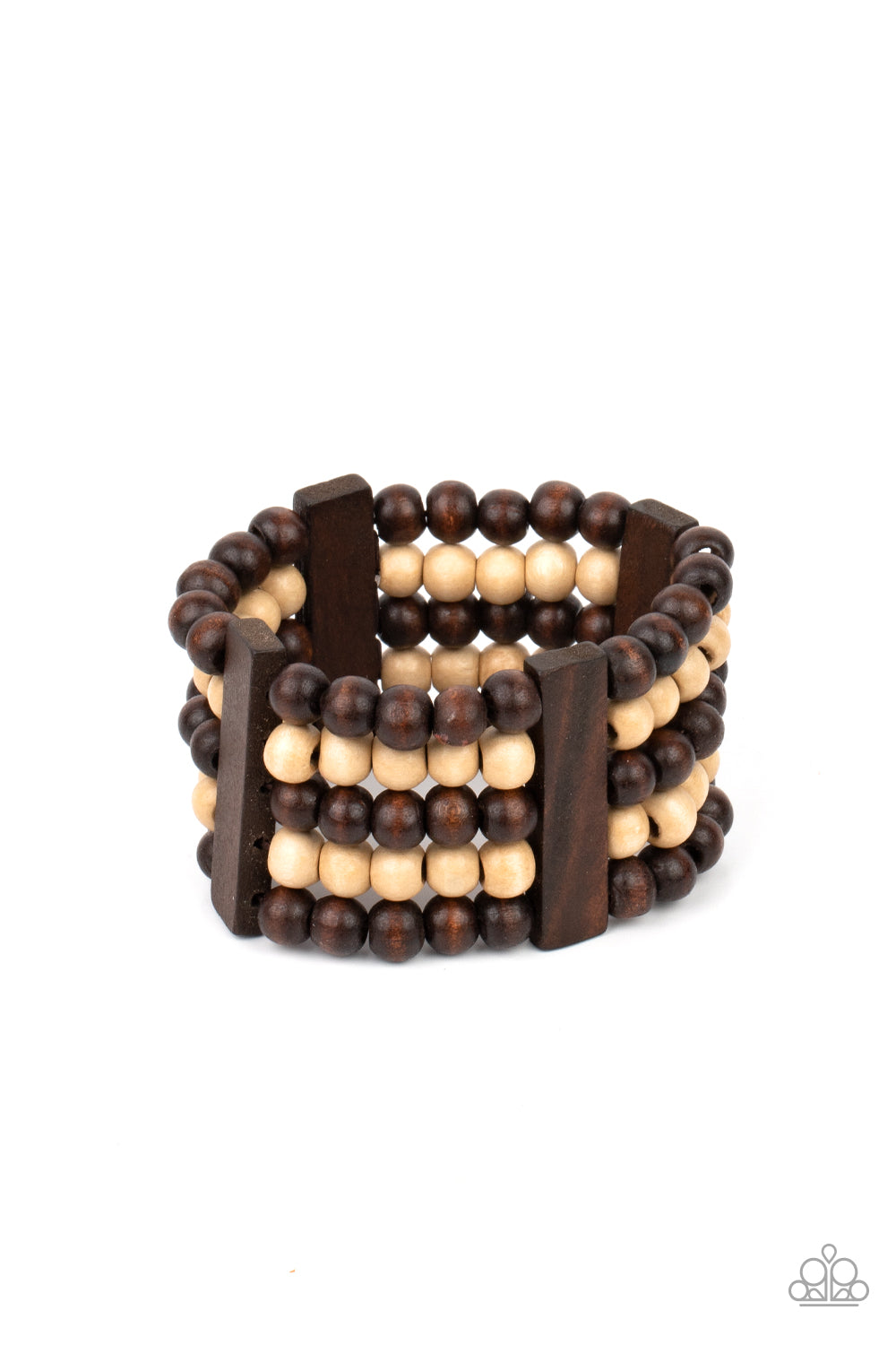 paparazzi-accessories-caribbean-catwalk-brown-bracelet