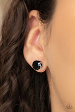 Load image into Gallery viewer, Modest Motivation - Black Post Earrings - Paparazzi Jewelry
