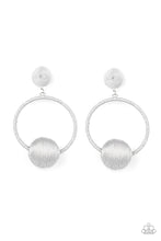 Load image into Gallery viewer, paparazzi-accessories-social-sphere-silver-post earrings
