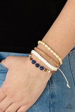 Load image into Gallery viewer, Natural-Born Navigator - Blue Bracelet - Paparazzi Jewelry
